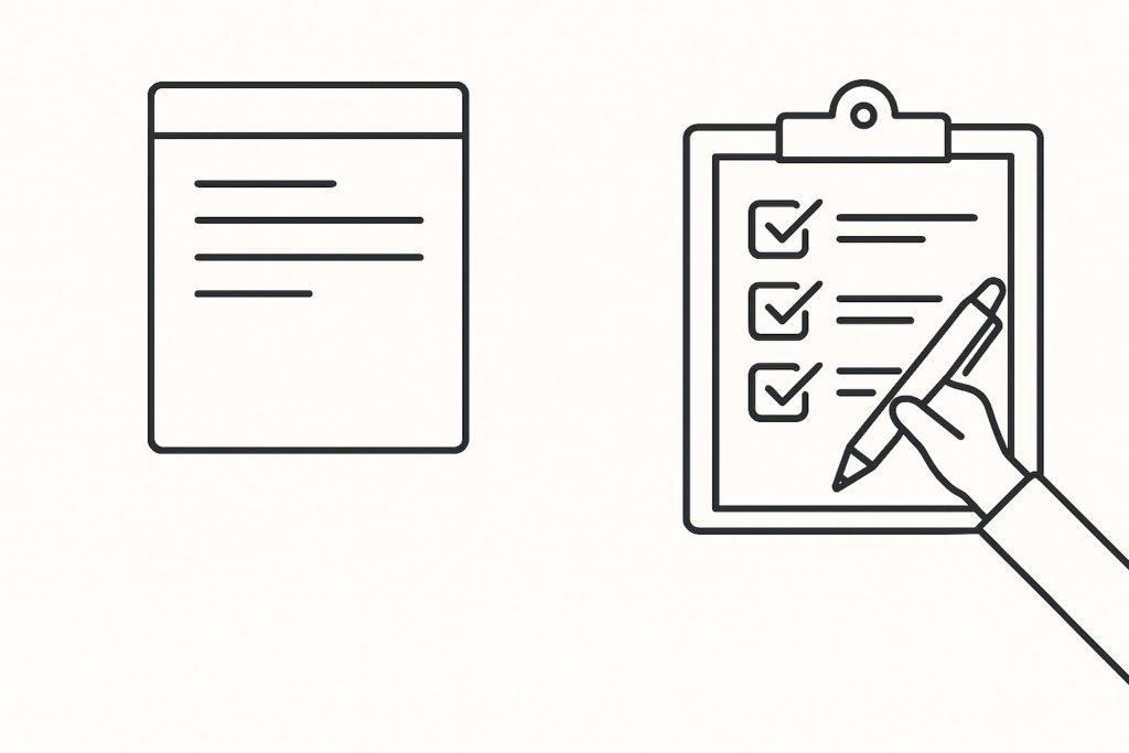 パート・アルバイトの雇用契約書や労働条件通知書の確認を示すチェックリストアイコン