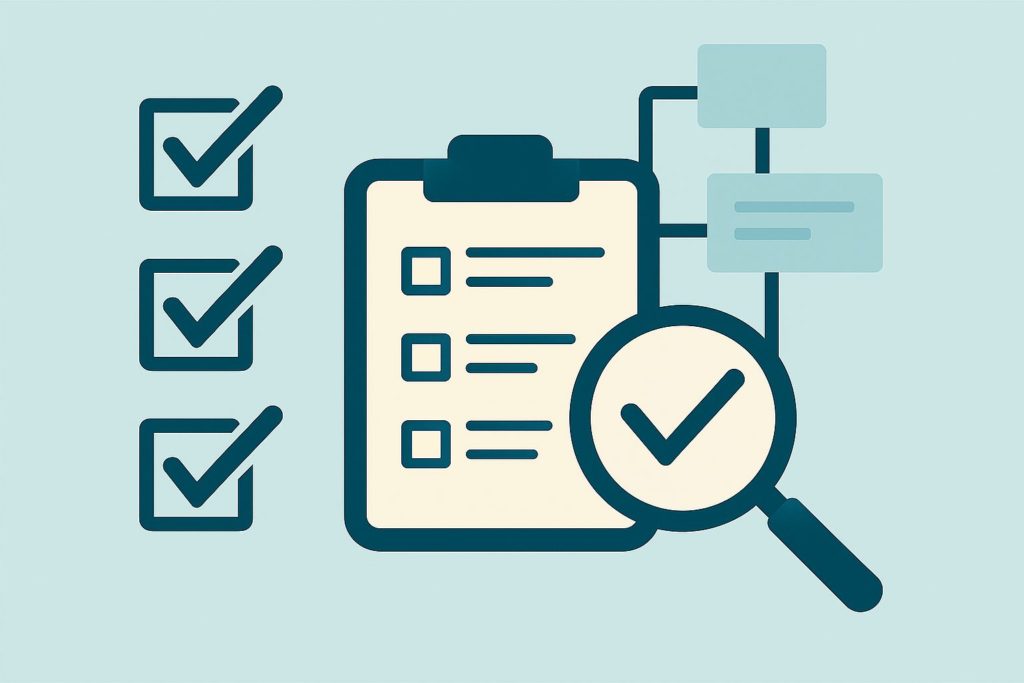 伴走型社労士が支援する施策実行のイメージ。誰が・いつ・何を行うかをチェックリストで明確にした行動レベルの可視化