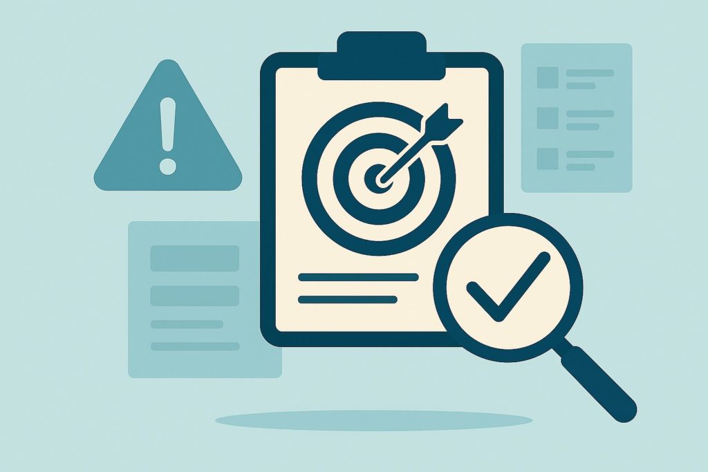 伴走型社労士が行う優先順位整理のイメージ。複数の課題やリスクから今やるべき施策を見極めるプロセスを表現